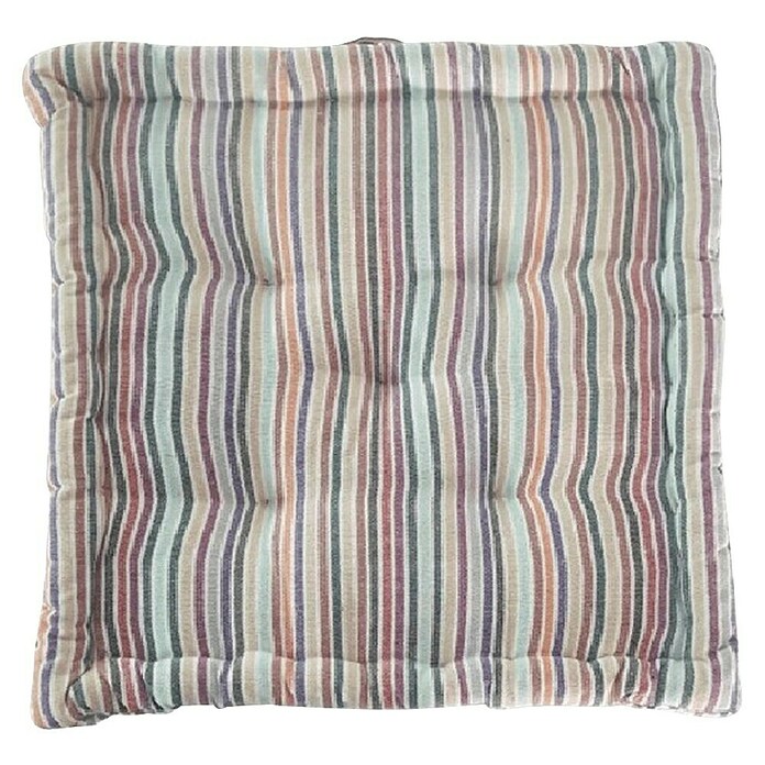 Cojín de suelo New Stripes (45 x 45 cm, Multicolor, 100% algodón) | BAUHAUS