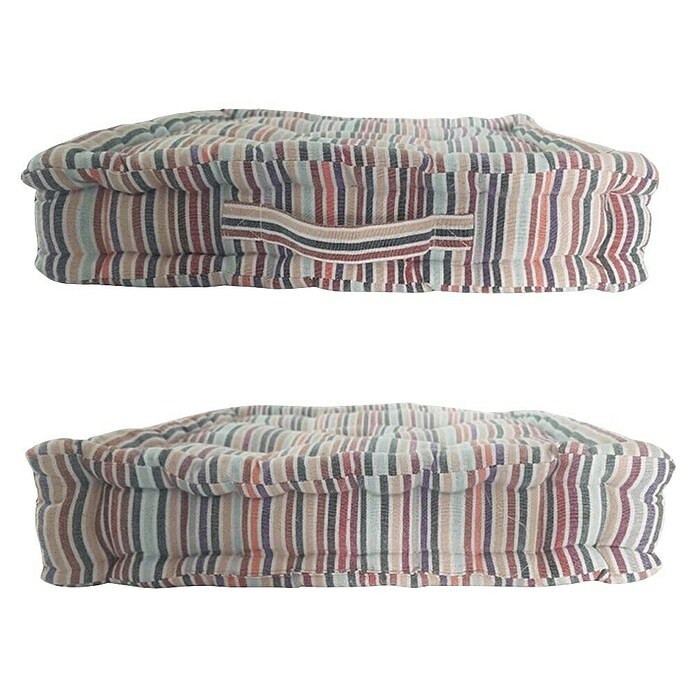 Cojín de suelo New Stripes (45 x 45 cm, Multicolor, 100% algodón) | BAUHAUS