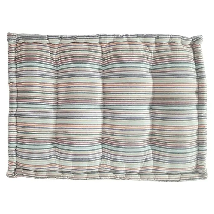 Cojín para palet New Stripes - 80 x 60 x 10 cm, Multicolor, 100% algodón - Cojín de suelo a rayas en varios colores. El cojín tiene forma cuadrada y está multi-cosido para proporcionar una superficie cómoda para sentarse.
