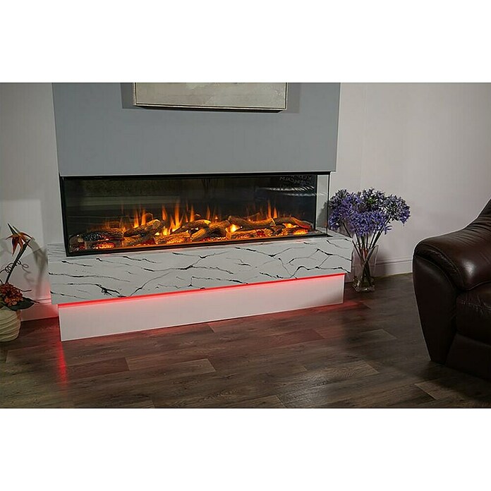 Charlton & Jenrick Chimenea eléctrica i1500E (1.500 W, Negro, L x An x Al: 30 x 153 x 56 cm) | BAUHAUS