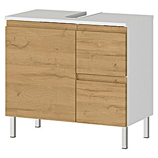 Germania Torrance Waschtischunterschrank (B x T x H: 60 x 34 x 56 cm, Grandson-Eiche-Nb./Weiß, Matt)