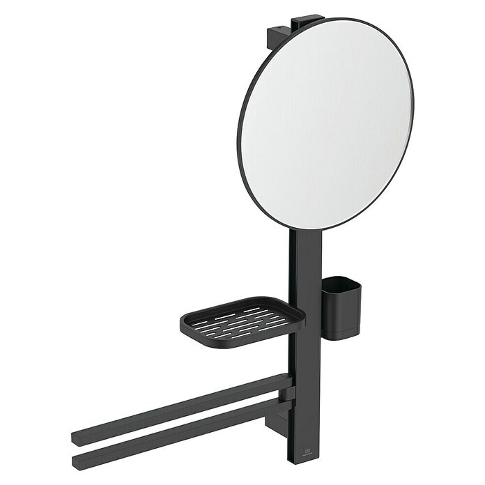 Ideal Standard Cosmeticaspiegel Alu+ M700 (Diameter: 32 cm, Zwart) | BAUHAUS