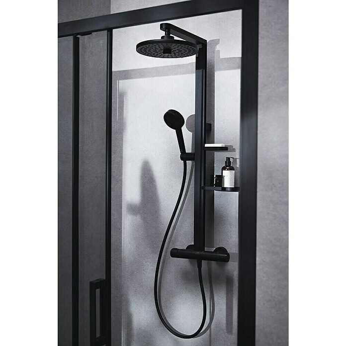 Ideal Standard Regendoucheset Alu+ (Zwart, Diameter douchekop: 26 cm) | BAUHAUS
