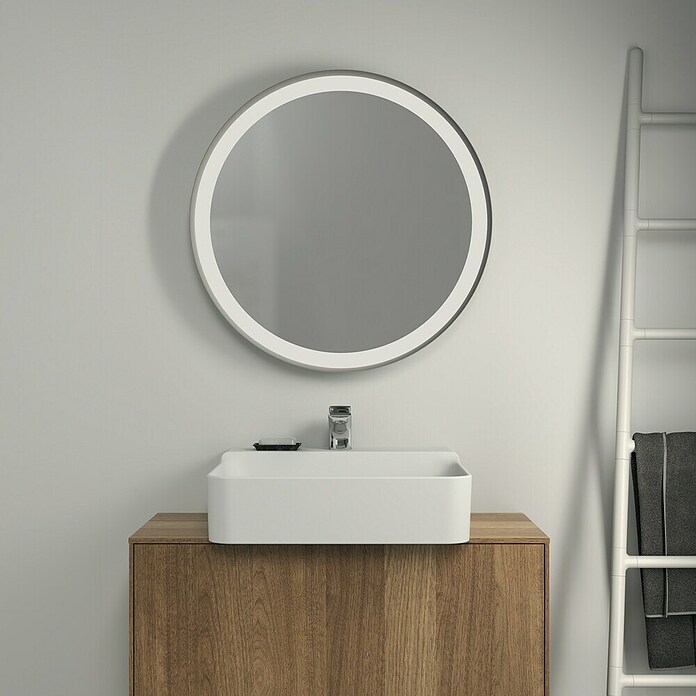 Ideal Standard Led-lichtspiegel, rond Conca (Diameter: 65 cm, Zwart) | BAUHAUS