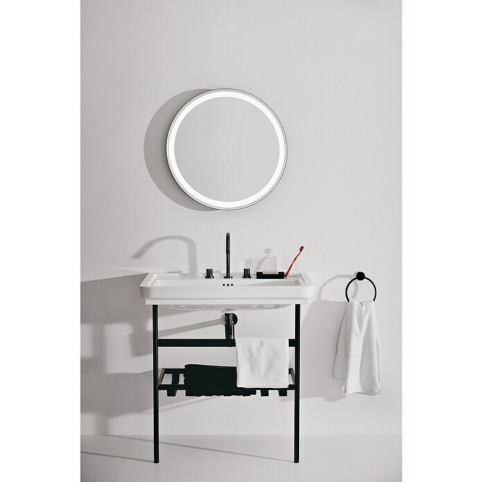 Ideal Standard Led-lichtspiegel, rond Conca (Diameter: 65 cm, Zwart) | BAUHAUS