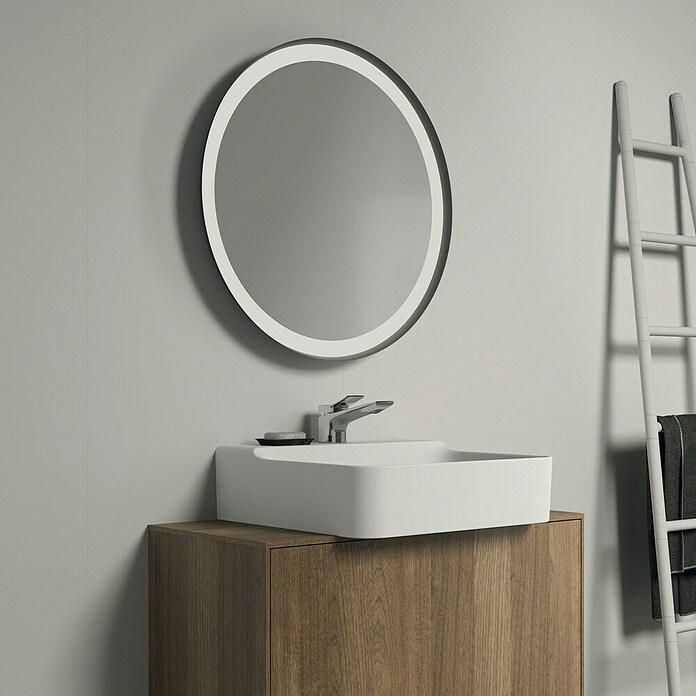 Ideal Standard Led-lichtspiegel, rond Conca (Diameter: 65 cm, Zwart) | BAUHAUS