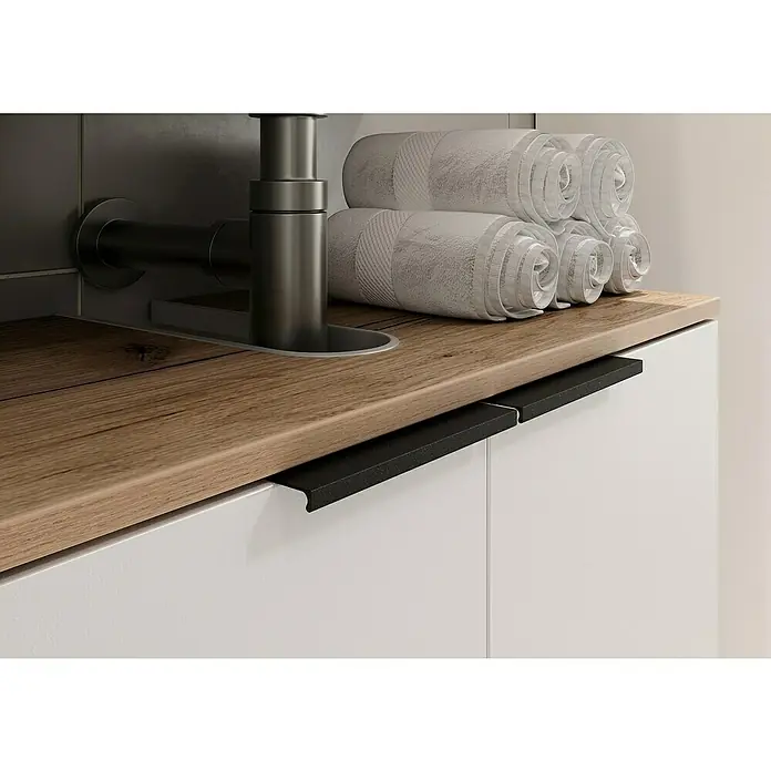 Germania Waschbeckenunterschrank 63cm - Steingrau Mit 2 Türen