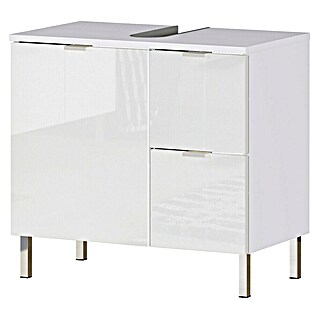 Germania Mauresa Waschtischunterschrank (B x T x H: 60 x 34 x 56 cm, Weiß, Glänzend)