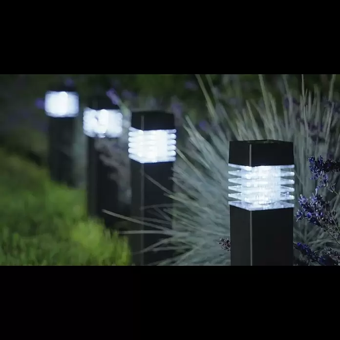 BAUHAUS Solarleuchten-Set PiazzaErdspieß, LED, 4 Stk., Lichtfarbe: Kaltweiß Product