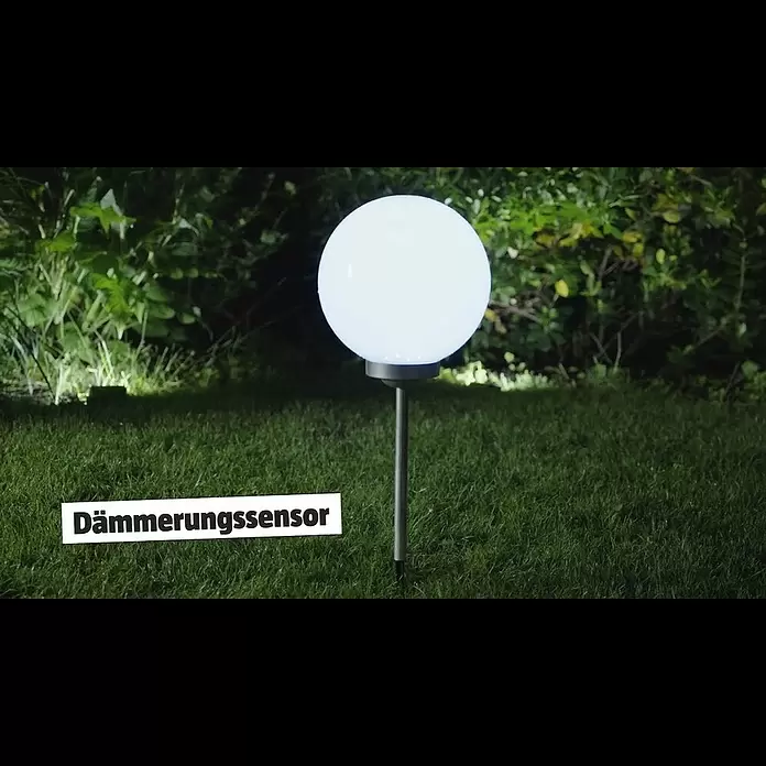 BAUHAUS Solar-Kugelleuchte FaraErdspieß, Durchmesser: 30 cm, Höhe: 73 cm, LED, 8 h - BAUHAUS Solar-Kugelleuchte Fara, Erdspie, 30 cm