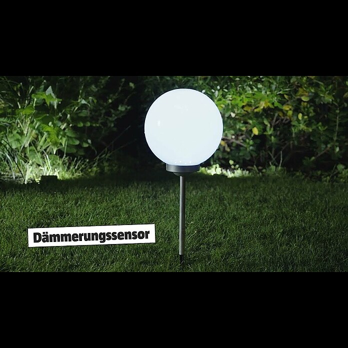 BAUHAUS Solar-Kugelleuchte Fara (Erdspieß, Durchmesser: 30 cm, Höhe: 73 cm, LED, 8 h) | BAUHAUS