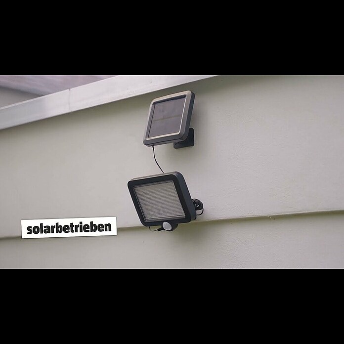 BAUHAUS LED-Solar-Außenwandleuchte (Bewegungsmelder, Kaltweiß, IP44) | BAUHAUS