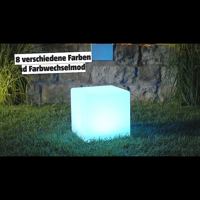 LED-Solar-Würfelleuchte (30 x 30 x 30 cm) | BAUHAUS