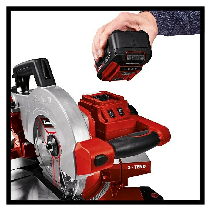 Einhell Power X-Change Akku-Kappzugsäge TE-MS 18-210 Li-Solo18 V, Ohne Akku, Durchmesser Sägeblatt: 210 mm, Leerlaufdrehzahl: 3.000 U/min Use Shot