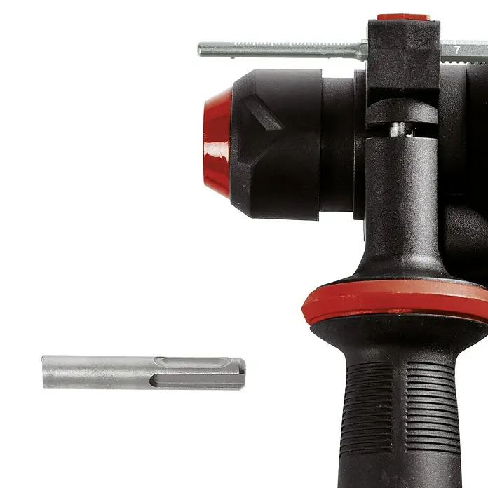 Einhell Professional PXC 18V Martillo combinado de batería Herocco - 18 V, Sin batería, 0 Ah, 2,2 J - Primer plano de un taladro eléctrico con broca. Herramienta de precisión para tareas de perforación eficientes y resultados profesionales.