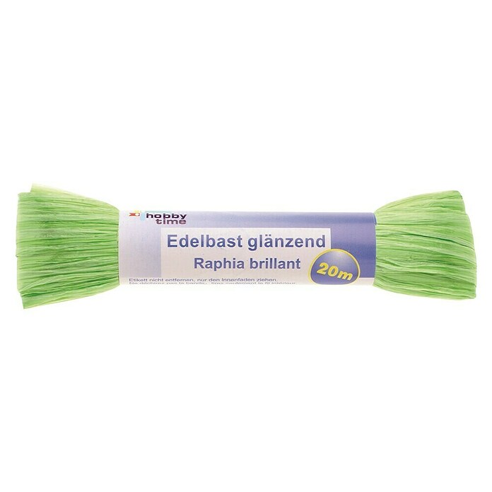 Glorex Hobby Time Edelbast (Glänzend, Grün, 20 m, Viskose)