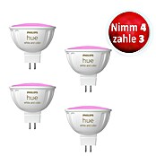 Philips Hue Set Smart LED-Lampe White & Color Ambiance MR16 (GU5,3, Dimmbar, RGBW, 350 lm, 5,1 W, 4 Stk.) | BAUHAUS