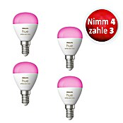 Philips Hue Set Smart LED-Lampe White & Color Ambiance Tropfen (E14, Dimmbar, RGBW, 470 lm, 5,1 W, 4 Stk.) | BAUHAUS