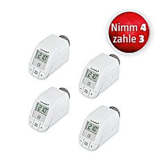 Homematic IP Set Heizkörper-Thermostat HmIP-eTRV-B-2 (M30 x 1,5 mm, Batteriebetrieben, 102 x 57 x 68 mm, Weiß, 4 Stk.)