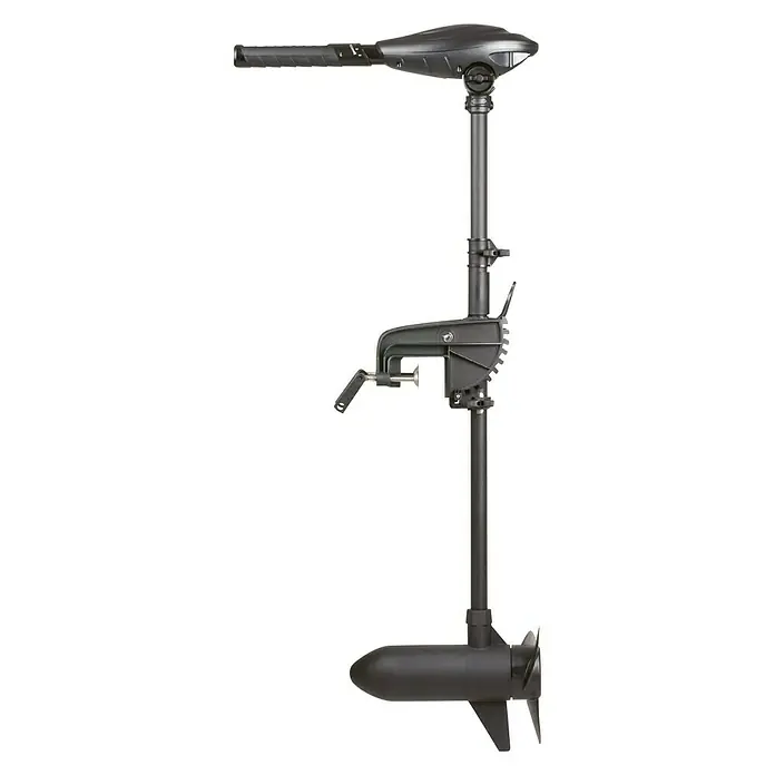 Parsun Motor fueraborda eléctrico HE50703-090 - 660 W, Control de timón, Longitud del eje: 900 mm - Motor de barco eléctrico negro con hélice y un soporte de montaje para una fácil fijación a embarcaciones.