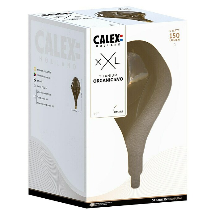 Calex Ledlichtbron XXL Organic Evo Natural (6 W, Levensduur: 15.000 u) | BAUHAUS