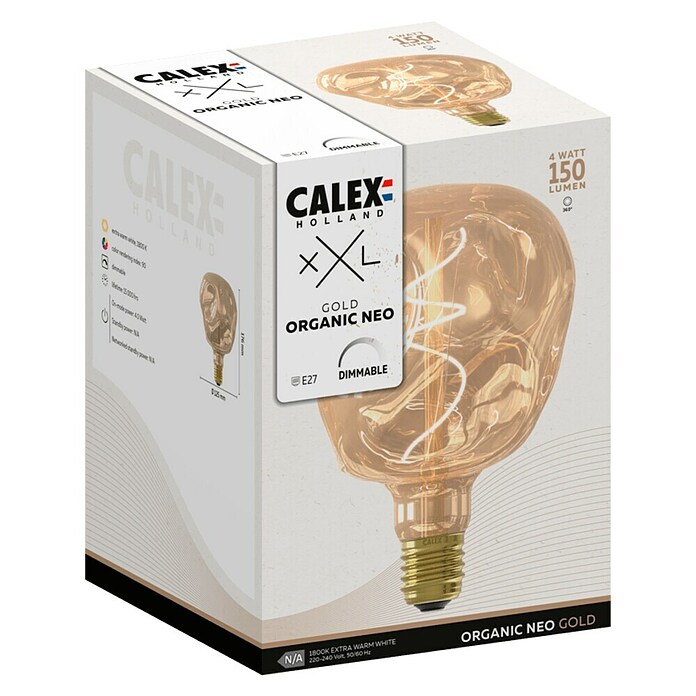 Calex Ledlichtbron XXL Organic Neo Gold (4 W, Levensduur: 15.000 u) | BAUHAUS