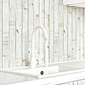 Papel pintado de vinilo autoadhesivo Madera (Blanco, L x An: 280 x 65 cm) | BAUHAUS