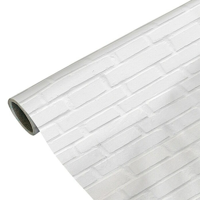 Papel pintado de vinilo autoadhesivo Ladrillo (Blanco, L x An: 280 x 65 cm) | BAUHAUS