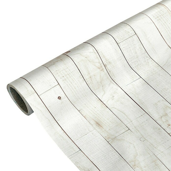 Papel pintado de vinilo autoadhesivo Madera (Blanco, L x An: 280 x 65 cm) | BAUHAUS