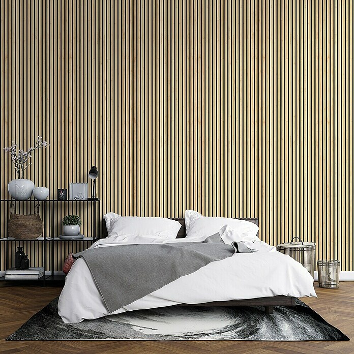 Papel pintado de vinilo autoadhesivo Listones (Marrón, L x An: 280 x 65 cm) | BAUHAUS