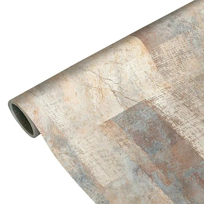 Papel pintado de vinilo autoadhesivo Atacama - Beige, L x An: 280 x 65 cm - Un rollo de suelo vinílico con un patrón de piedra, ideal para renovar espacios habitables con un diseño elegante y fácil de mantener.