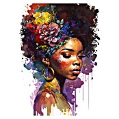 Cuadro alto brillo Mujer flores (Mujer flores, An x Al: 50 x 70 cm, 1 pzs.) | BAUHAUS