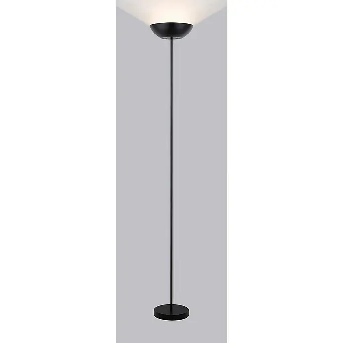 Tween Light Akku-Stehleuchte Navene - 27 x 170 cm, Schwarz, Warmweiß, 7,8 W, IP20 - Elegante schwarze Stehlampe mit modernem Design, die durch ihr minimalistisches Aussehen und helles, nach oben gerichtetes Licht besticht.