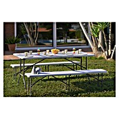 Banco plegable Every (L x An x Al: 183 x 28 x 43 cm, HDPE/Acero, Blanco) | BAUHAUS