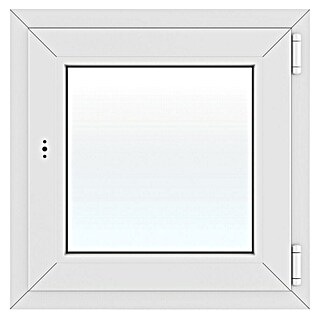 Solid Elements Kunststofffenster New Basic (60 x 60 cm, Verglasung: 3-fach, DIN Anschlag: Rechts, Weiß)