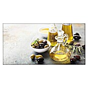 CUCINE Küchenrückwand (Fine Olive, 80 x 40 cm, Stärke: 6 mm, Einscheibensicherheitsglas (ESG))