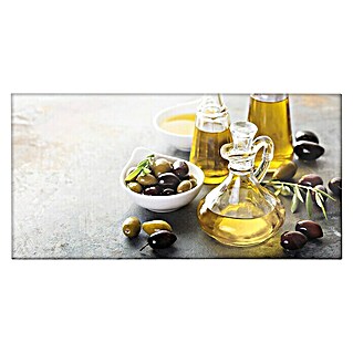 CUCINE Küchenrückwand (Fine Olive, 80 x 40 cm, Stärke: 6 mm, Einscheibensicherheitsglas (ESG))