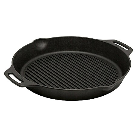 Petromax Grillpfanne GP35H (Durchmesser: 35 cm, Höhe: 5 cm, Gusseisen)