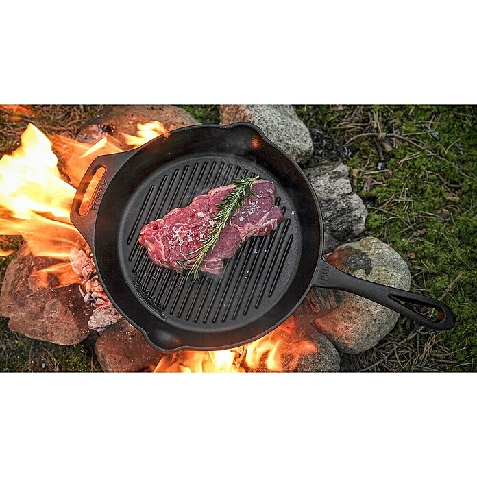 Petromax Grillpfanne GP30 mit Stiel (Durchmesser: 30 cm, Höhe: 4,8 cm, Gusseisen) | BAUHAUS