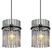 Globo Gorley LED-Pendelleuchte (60 W, L x B x H: 80 x 20 x 140 cm, Rauch, Schwarz matt) | BAUHAUS