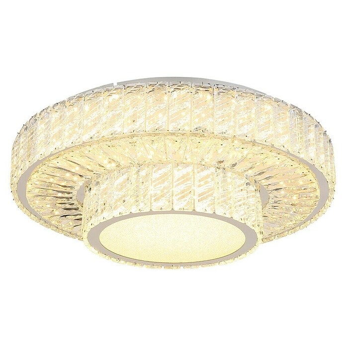 Globo Mucky Okrugla stropna LED svjetiljka  (50 W, Ø x V: 50 x 17,3 cm, Srebrna, Topla bijela) | BAUHAUS