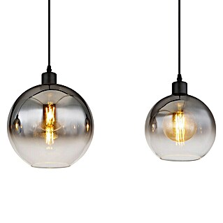 Globo Newcastle LED-Pendelleuchte (60 W, L x B x H: 95 x 25 x 120 cm, Rauchfarben, Schwarz-matt)