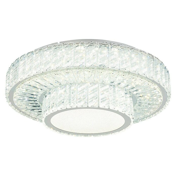 Globo Mucky Okrugla stropna LED svjetiljka  (50 W, Ø x V: 50 x 17,3 cm, Srebrna, Topla bijela) | BAUHAUS