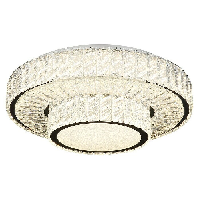 Globo Mucky Okrugla stropna LED svjetiljka  (50 W, Ø x V: 50 x 17,3 cm, Srebrna, Topla bijela) | BAUHAUS