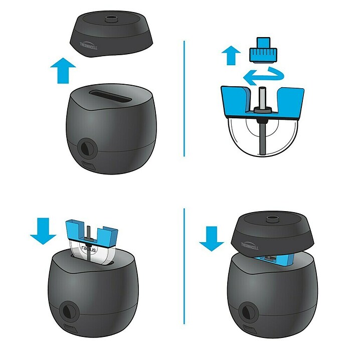 Thermacell Stechmückenschutz E-55 (Wirkungsbereich: 29 m², Geruchlos, Blau, 1 Stk.) | BAUHAUS