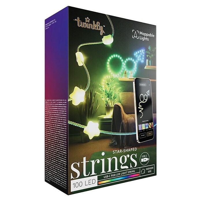 Twinkly Smart-LED-Lichterkette Candies Stern (Innen, 6 m, Lichtfarbe: RGB, 100 Stk., Netzbetrieben) | BAUHAUS