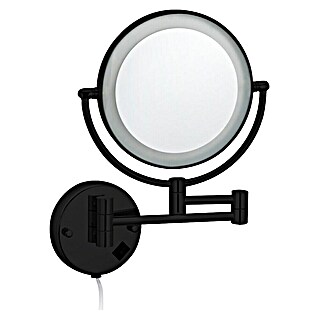 Best Design Cosmeticaspiegel Black-Steiner (Diameter: 20 cm, Rond, Zwart, Vergroting 1: 300 %)