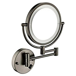 Best Design Cosmeticaspiegel Moya-Steiner (Diameter: 20 cm, Rond, Gunmetal, Vergroting 1: 300 %)