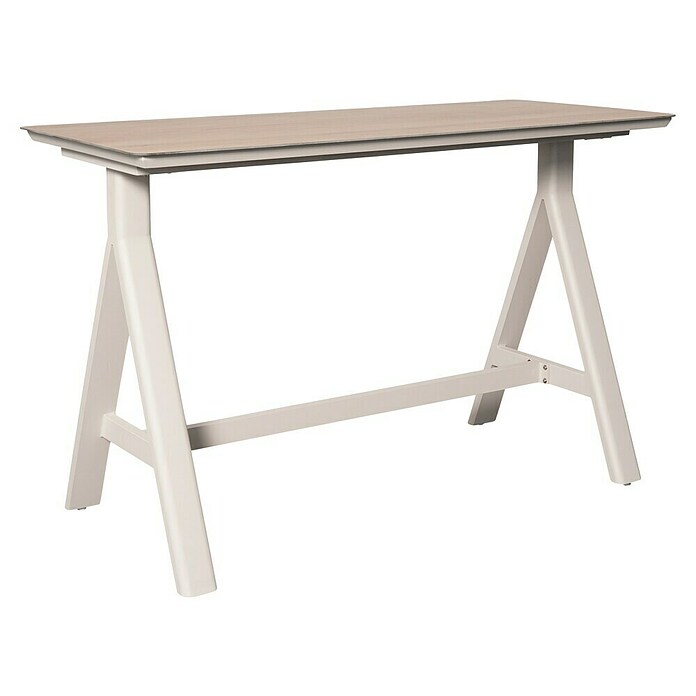 Garten-Stehtisch (L x B x H: 160 x 70 x 102 cm, Aluminium, Verbundwerkstoff, Rechteckig, Natural Warm Grey) | BAUHAUS