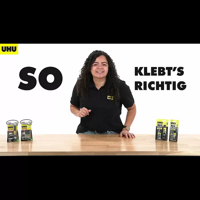 UHU Alleskleber Super stark & sicher - 7 g, Gelartig, Gebrauchsfertig - So klebt s richtig: UHU Alleskleber Super vs. Max Repair Power Anwendungstipps | How to Video